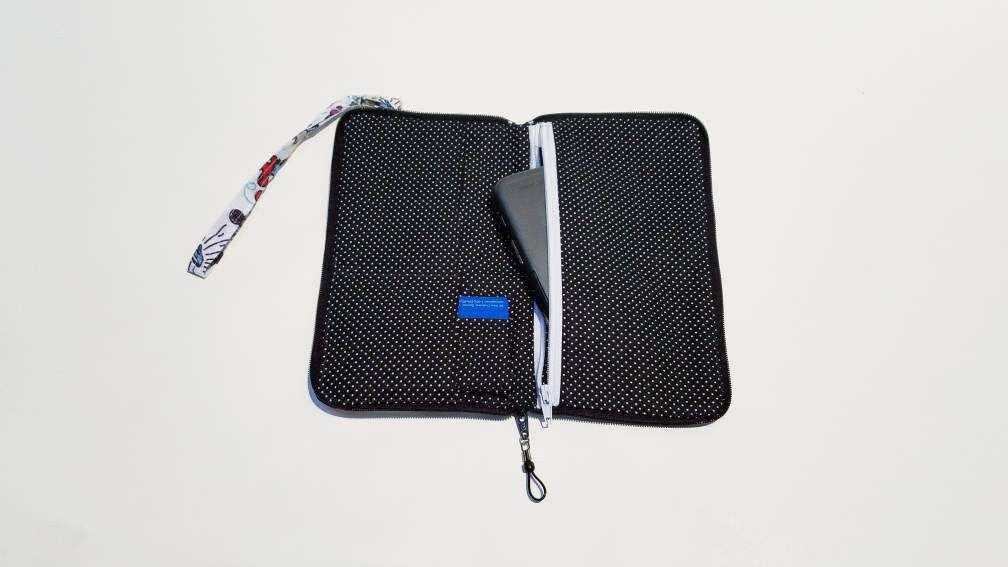 Quilted Disney Fabric Wristlet, Wallet, Cell Phone Case or Passport Purse made from Disney Fabric for all occasions the Amelia Bag
