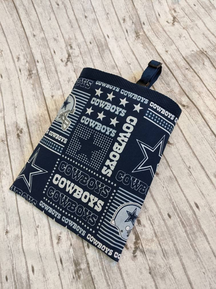 Dallas Cowboys Car Garbage Bag with Adjustable Strap and Removable Plastic Coated Mesh Liner made from Dallas Cowboy Football Fabric