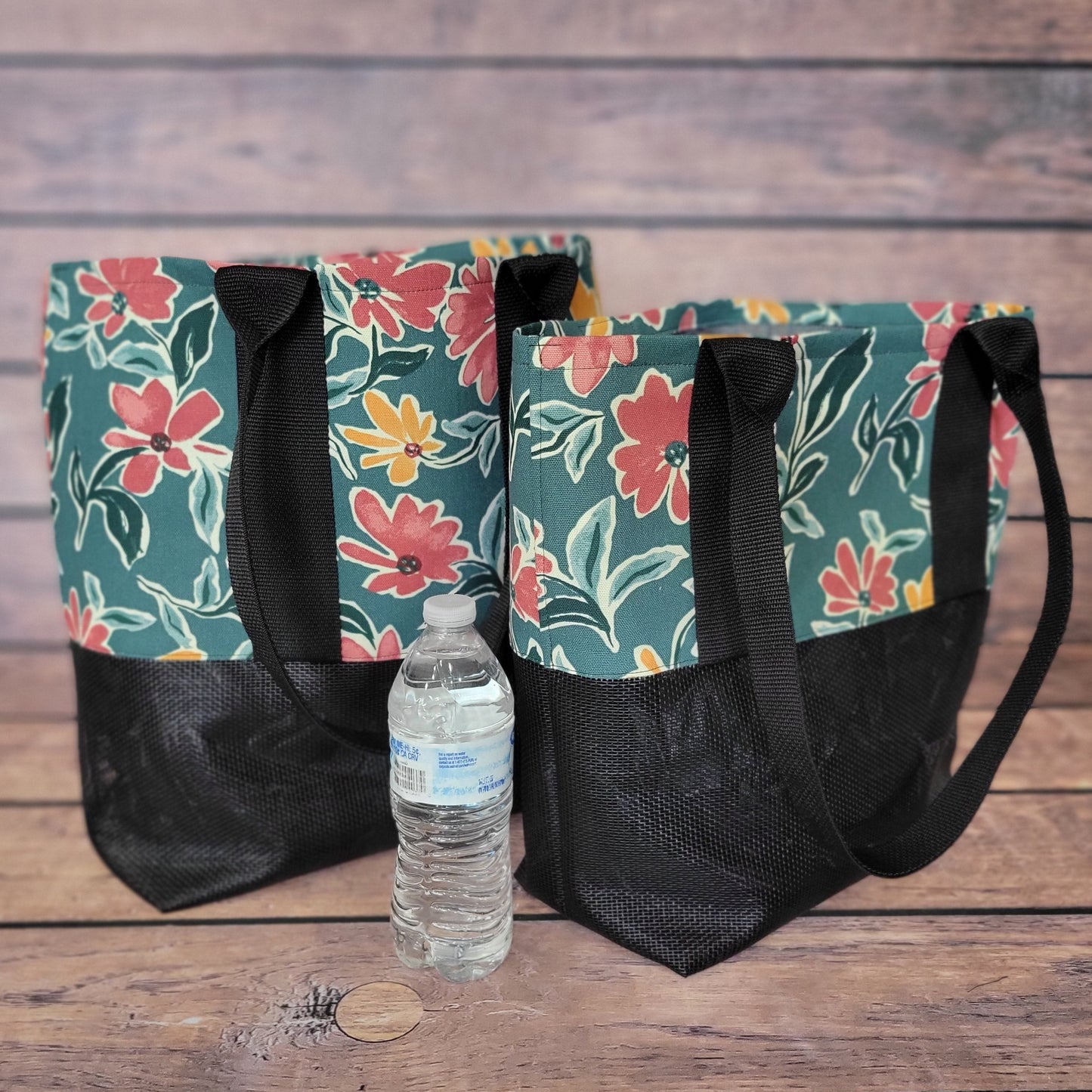 Jo Jo Ultimate Carry-All Tote Set [Teal Flowers]: Versatile Practicality for Every Occasion