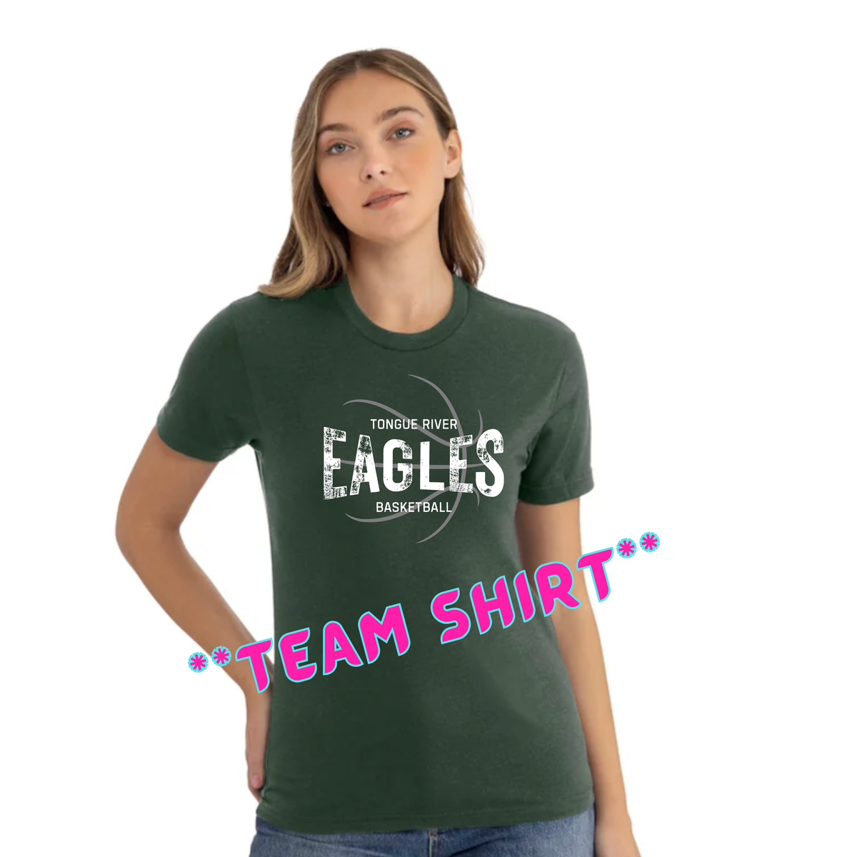 **TEAM SHIRT** TR BASKETBALL Short Sleeve Shirt [GREEN]